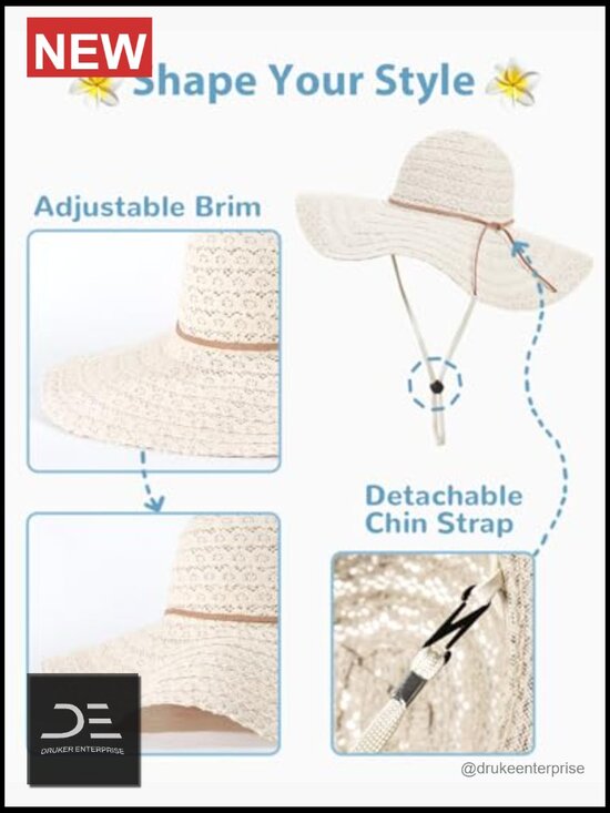 Women Floppy Sun Hat with Wide Brim Packable Foldable Travel Accessories main image 4